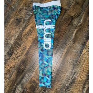 AIM’N Women's Leggings in Peacock Watercolor (S)